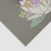 Schlafende Blume Luftfeuchtigkeitsspuren Seidenpapier (Ausschnitt)