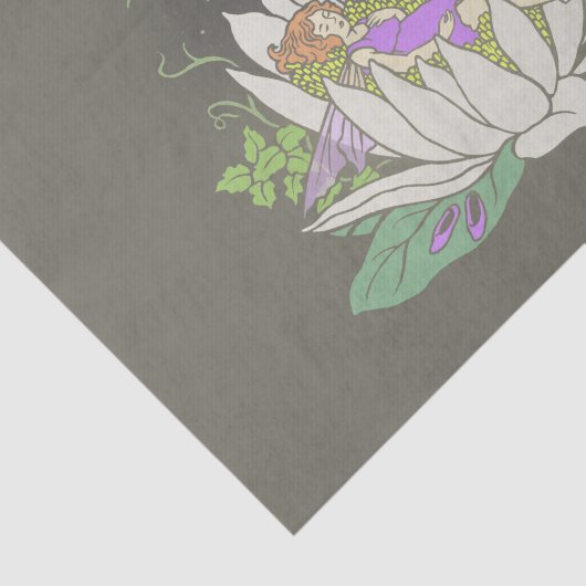 Schlafende Blume Luftfeuchtigkeitsspuren Seidenpapier (Ausschnitt)