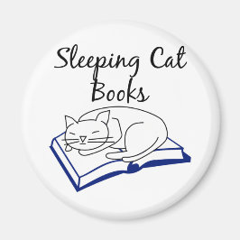 Schlafende Cat Books Magnet