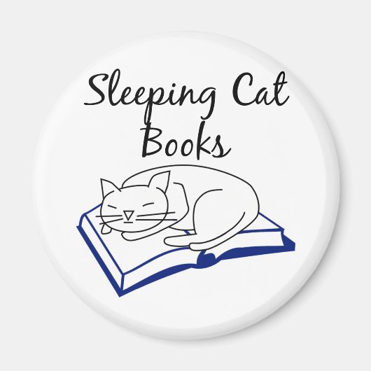 Schlafende Cat Books Magnet (Vorne)
