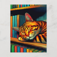 Schlafende Comic-Style-Katze