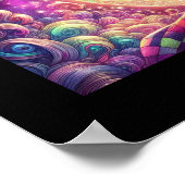 Schlafende Crescent Mond Girl mit schwarzer Katze Poster (Ecke)