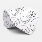 Schlafende Dackel Hunde Krawatte (Gerollt)