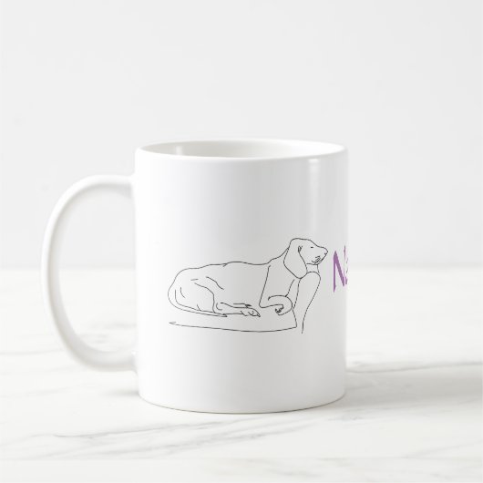 Schlafende Dackel Kaffeetasse (Links)
