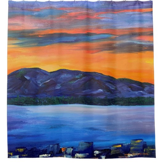 Schlafende Duschvorhang für Lady (Vorderseite)