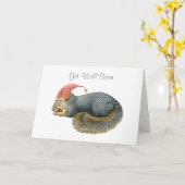 Schlafende Eichhörnchen bekommen gute Karte (Gelbe Blume)