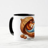 Schlafende Eichhörnchen in Nuss Tasse (Vorderseite Links)