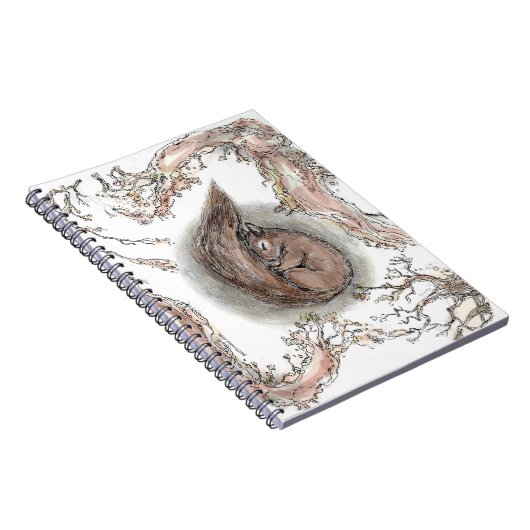 Schlafende Eichhörnchen Notizblock (Rechte Seite)