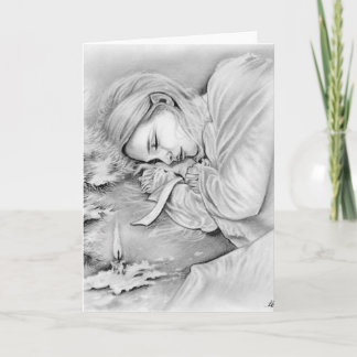 Schlafende Elfen-Träume-Karte Feiertagskarte