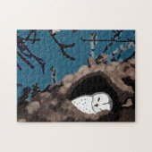 Schlafende Eule - Puzzle (Horizontal)