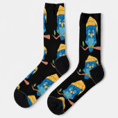 Schlafende Eule Thunder_Cove Socken (Linkes Detail)