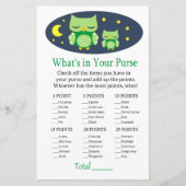 Schlafende Eule Was in Ihrem Handtaschenspiel ist  (Vorderseite)