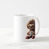 Schlafende Faultier-Figur-Illustration Kaffeetasse (VorderseiteRechts)
