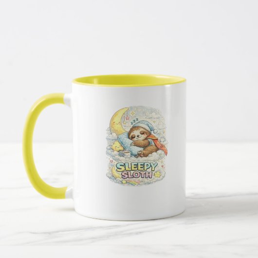 Schlafende Faultier Süße Gemütliche Kaffeetasse (Links)
