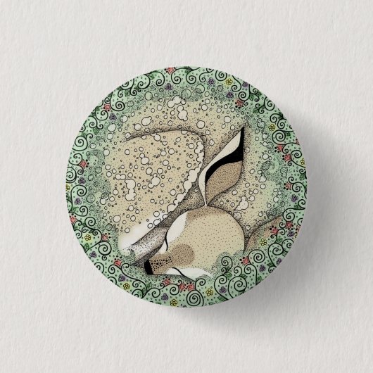 Schlafende Fauna Abzeichen Button (Vorderseite)