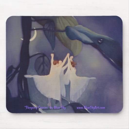 "Schlafende Feen" durch blauer Himmel mousepad (Vorne)