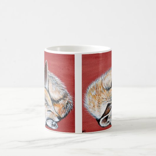 Schlafende Fennec Fox-Malerei Kaffeetasse (Mittel)