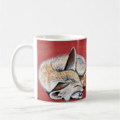 Schlafende Fennec Fox-Malerei Kaffeetasse (Links)