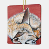 Schlafende Fennec Fox-Malerei Keramikornament (Links)