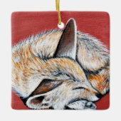 Schlafende Fennec Fox-Malerei Keramikornament (Vorderseite)