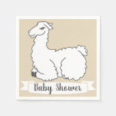 Schlafende Fluffy Llama Babydusche Serviette (Vorderseite)