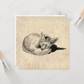 Schlafende Fohlen Illustrierte Kunst Niedliches Vi Karte (Vorderseite/Rückseite Beispiel)