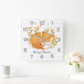 Schlafende Fox-Kinderzimmer-Wall-Uhr Quadratische Wanduhr (Zuhause)
