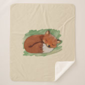 Schlafende Fox Sherpa Blanket Sherpadecke (Vorderseite)