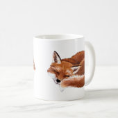 Schlafende Fox-Tasse Kaffeetasse (VorderseiteRechts)
