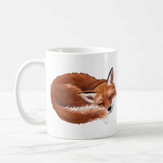 Schlafende Fox-Tasse Kaffeetasse (Links)