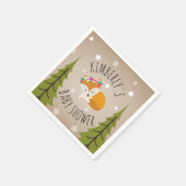 Schlafende Foxenstars + Bäume Blumendusche Serviette (Ecke)