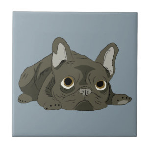 Schlafende Französische Bulldogge Fliese