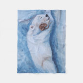 Schlafende Freunde Bär und Maus Fleecedecke (Vorderseite)