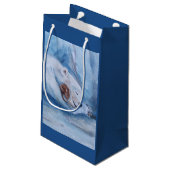 Schlafende Freunde Bär und Maus Kleine Geschenktüte (Rückseite Schrägansicht)