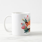 Schlafende Fuchs-Blumen-Süße Illustration Kaffeetasse (Links)