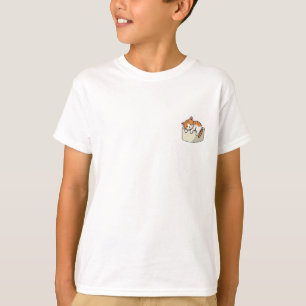 Schlafende getigerte Katze Kinder T-Shirt