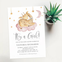 Schlafende Giraffe Pink Mädchen Baby Shower