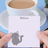Schlafende Graue Katze Lila Klebezettel Post-it Klebezettel