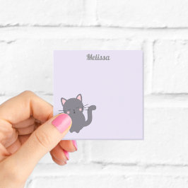 Schlafende Graue Katze Lila Klebezettel Post-it Klebezettel