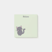 Schlafende graue Katzen-Sage-Haftnotizen Post-it Klebezettel (Vorderseite)