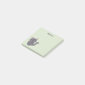 Schlafende graue Katzen-Sage-Haftnotizen Post-it Klebezettel (angewinkelt)