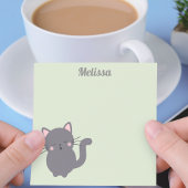 Schlafende graue Katzen-Sage-Haftnotizen Post-it Klebezettel