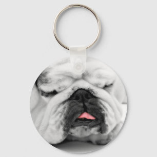Schlafende Hunde Welpen Hund liebt Foto Design Schlüsselanhänger