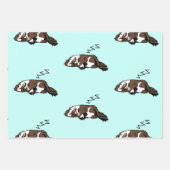 Schlafende Hunde ZZZ Cocker Spaniel Haustiere Besi Geschenkpapier Set (Vorderseite 3)
