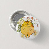 Schlafende Ingwerkatze Button (Vorne & Hinten)