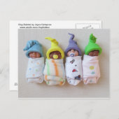 Schlafende Jungtiere: Plasmabildschirm Postkarte (Vorne/Hinten)