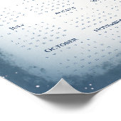 Schlafende Katze auf dem Mond 2026 Kalender Träume Poster (Ecke)