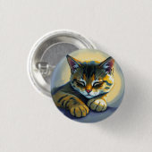 Schlafende Katze Button (Vorne & Hinten)