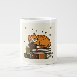 Schlafende Katze Coffee weiße Tasse für Buchliebha
