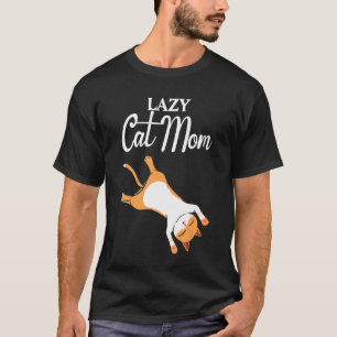 Schlafende Katze Faul Katze Mutter Nationaler Faul T-Shirt